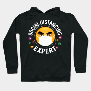 Funny Social Distancing Expert Introvert Mask Virus Hoodie